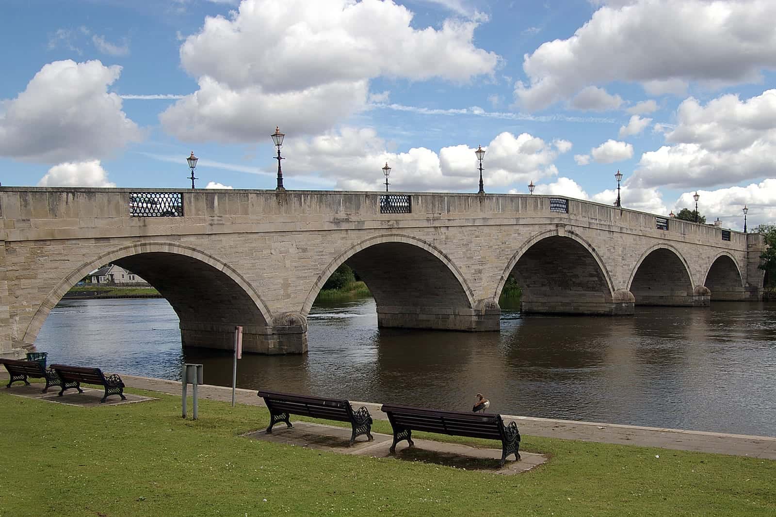 Chertsey Bridge over the Thames, Surrey