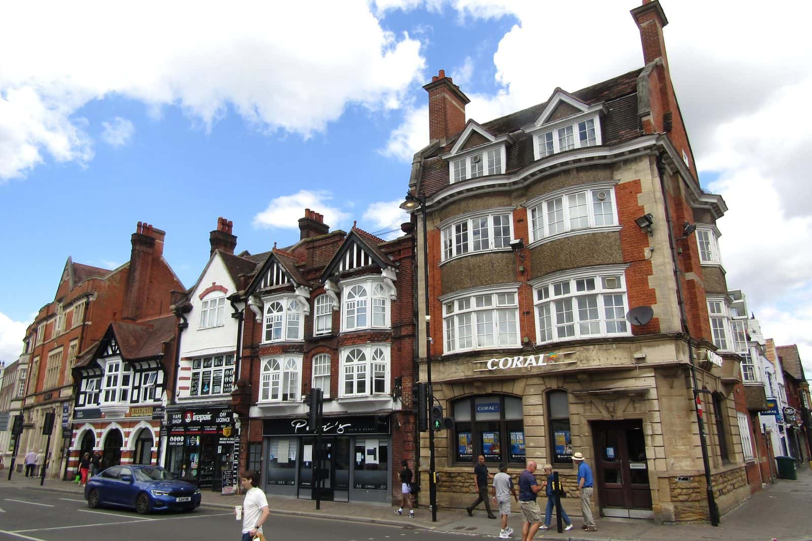 Epsom High Street and the clock tower, Surrey
