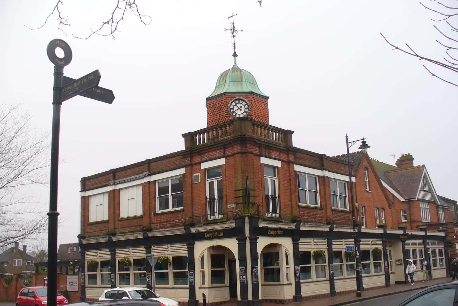 the clock tower in Fleet, Hampshire